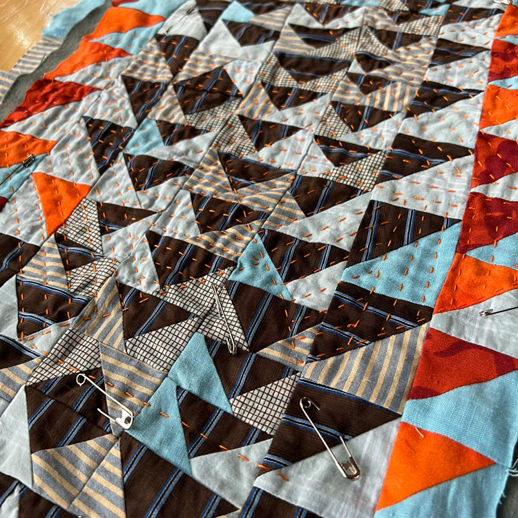 Detail of Geeses Pieces Quilt