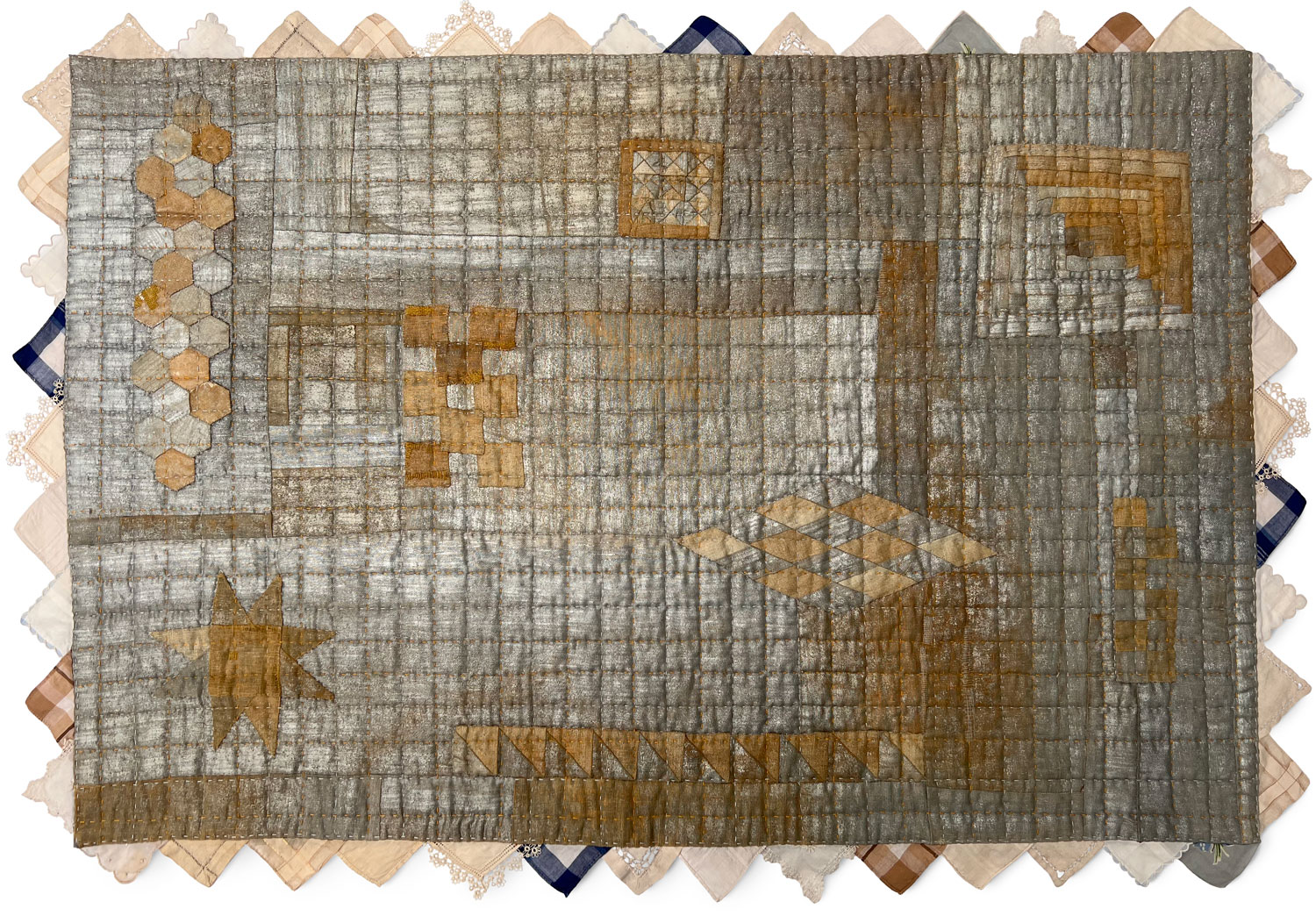 Image of Ironing Dad's Hankies Quilt by Robin Romain